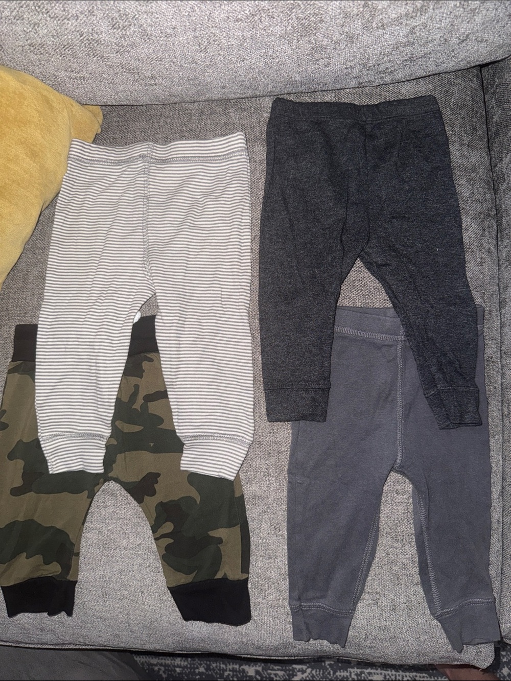 cloud island Neutral Boys Jogger Pants - Gray, Charcoal, Camo, Stripe